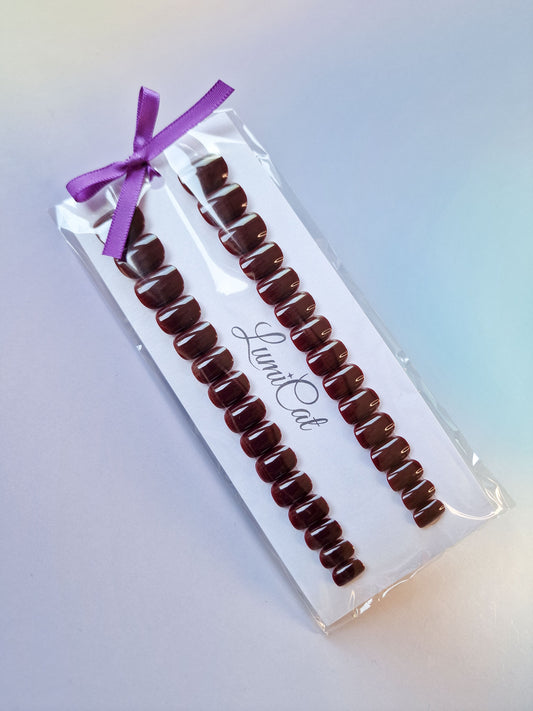 Black Cherry - Extra Short Squoval - Press-Ons