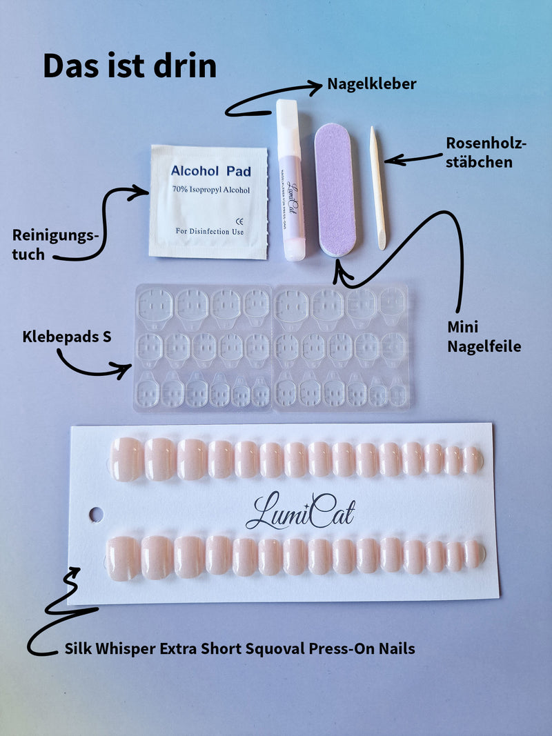Silk Whisper Press-Ons Lieferumfang