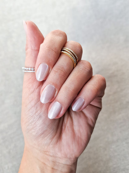 Pearlfection - Short Oval - Velvet Press-Ons