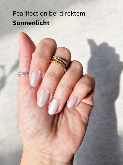 Pearlfection - Short Oval - Velvet Press-Ons