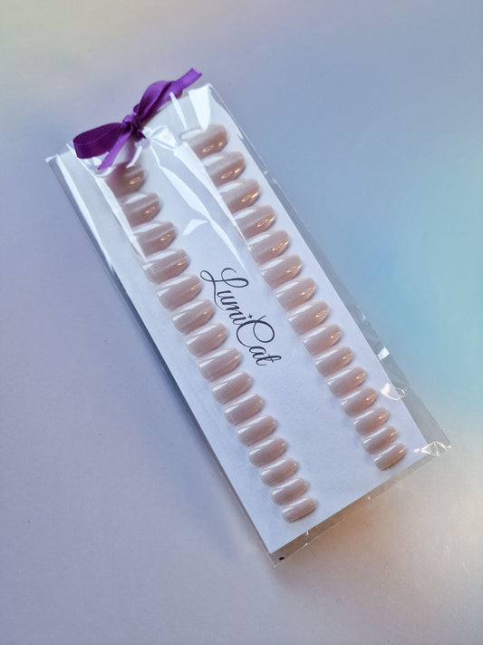 Pearlfection - Short Oval - Velvet Press-Ons