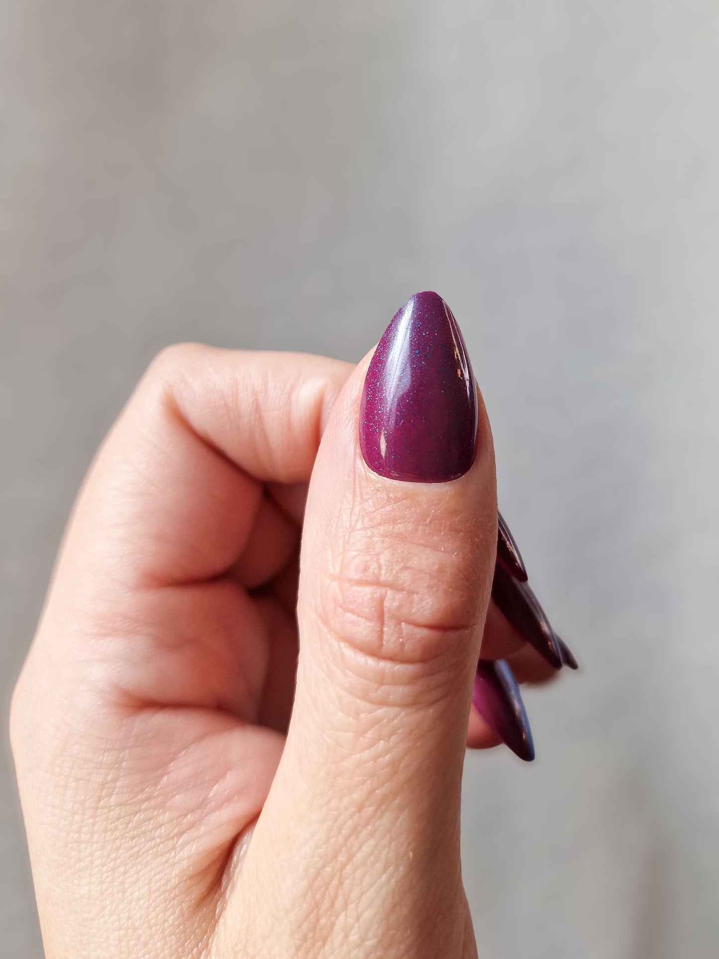 Aurora Night - Short Almond - Cat Eye Press-Ons