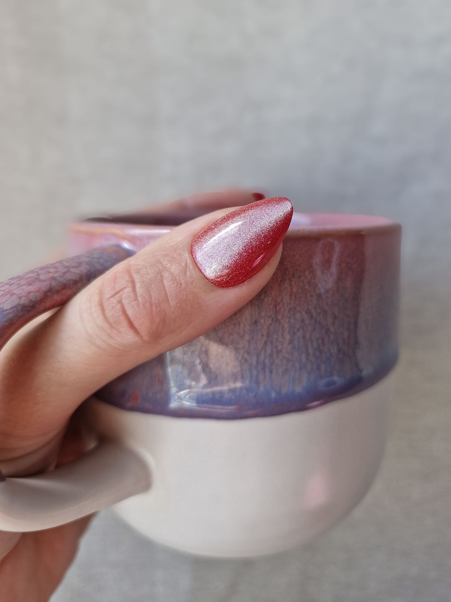 Eternal Flame - Short Almond - Velvet Cat Eye Press-Ons