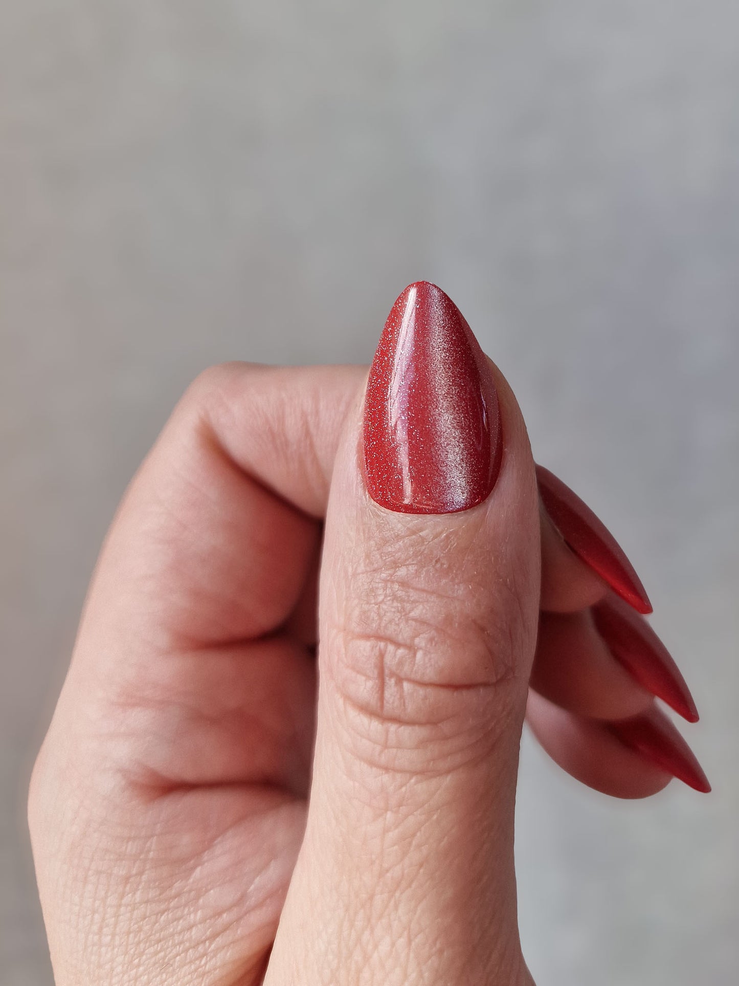 Eternal Flame - Short Almond - Velvet Cat Eye Press-Ons