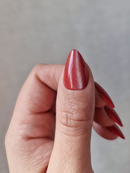 Eternal Flame - Short Almond - Velvet Cat Eye Press-Ons