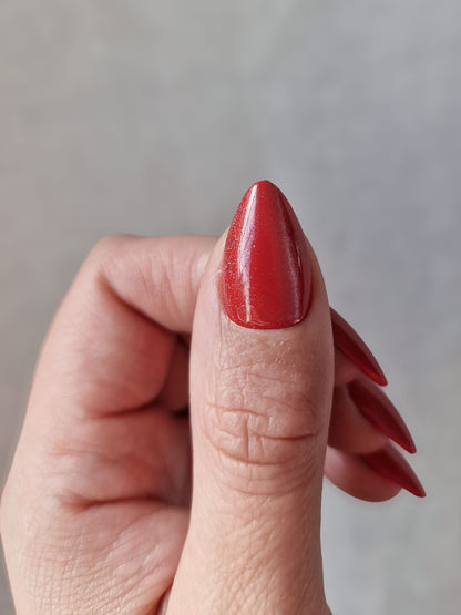 Eternal Flame - Short Almond - Velvet Cat Eye Press-Ons
