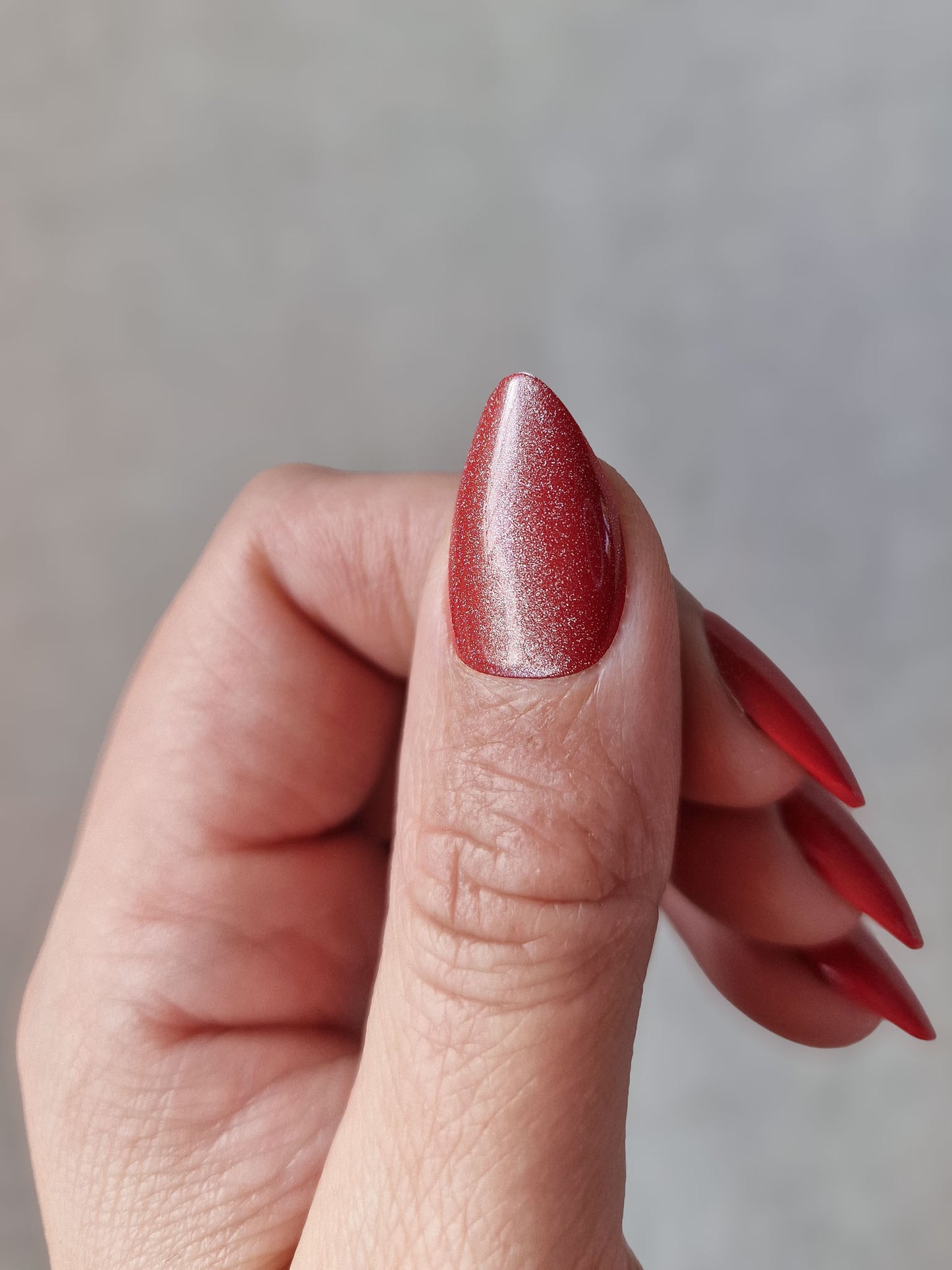 Eternal Flame - Short Almond - Velvet Cat Eye Press-Ons