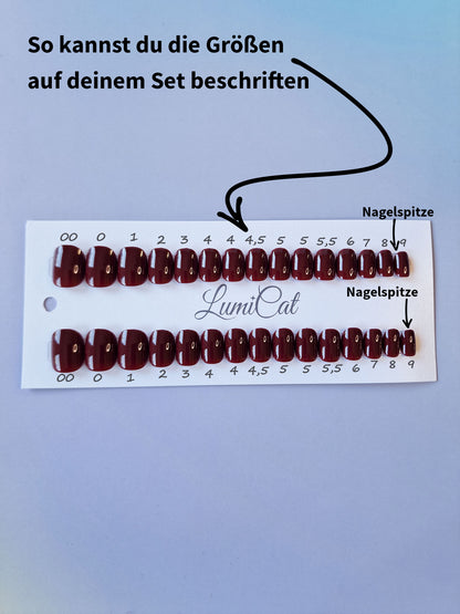 Black Cherry - Extra Short Squoval - Press-Ons