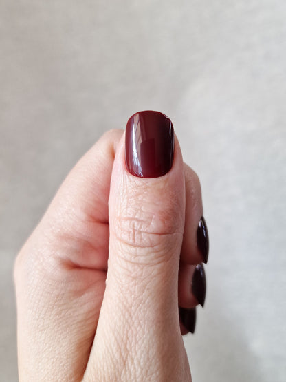 Black Cherry - Extra Short Squoval - Press-Ons
