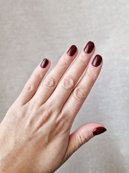 Black Cherry - Extra Short Squoval - Press-Ons