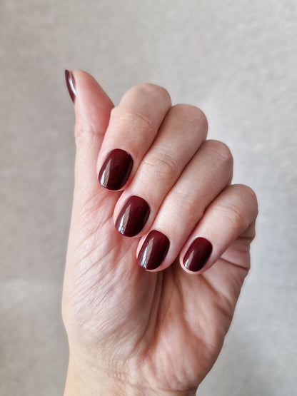 Black Cherry - Extra Short Squoval - Press-Ons