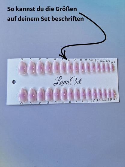 Kombi: The Aura Edit - Aura Blush & Aura Lilac - Short Almond - Press-Ons