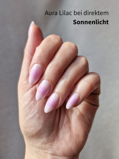 Aura Lilac - Short Almond - Press-Ons