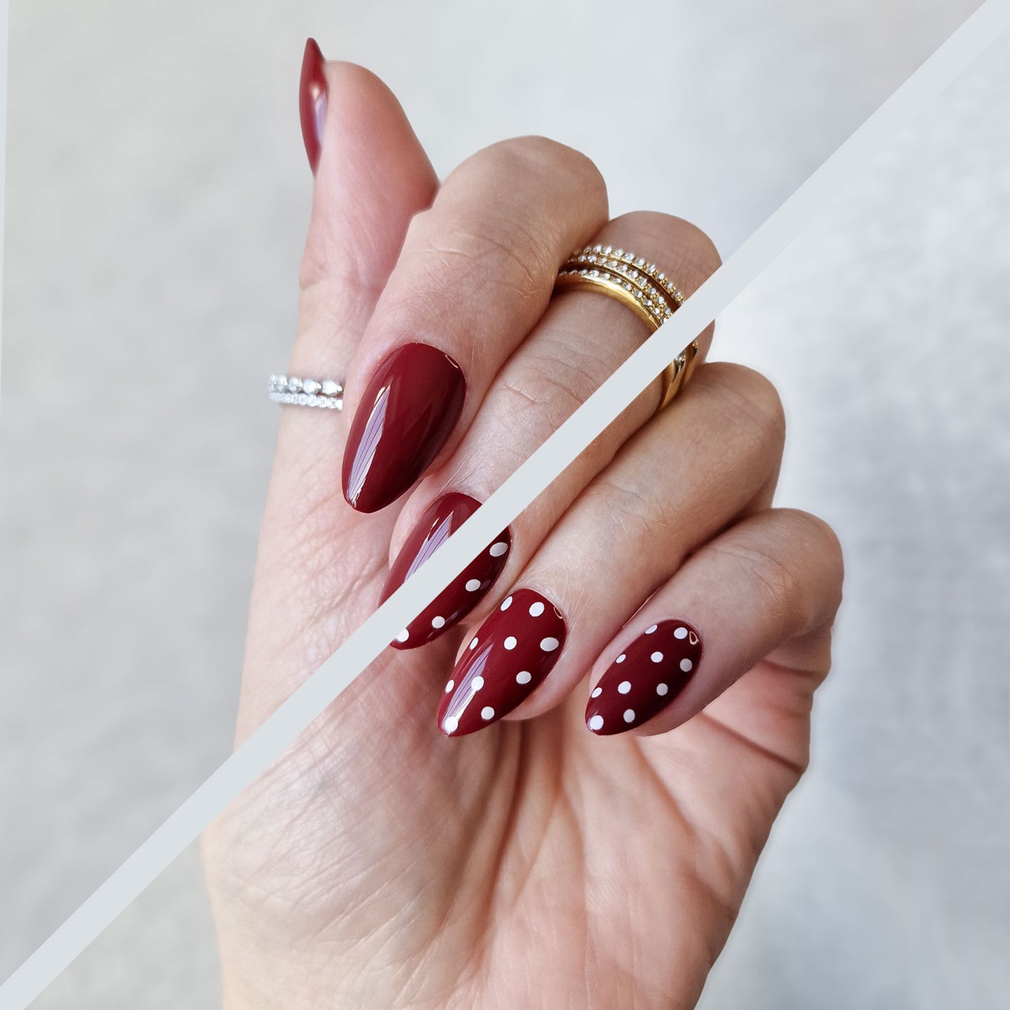 Kombi: The Rockabilly Edit - Summer Wine & Rebel Dot - Short Almond - Press-Ons