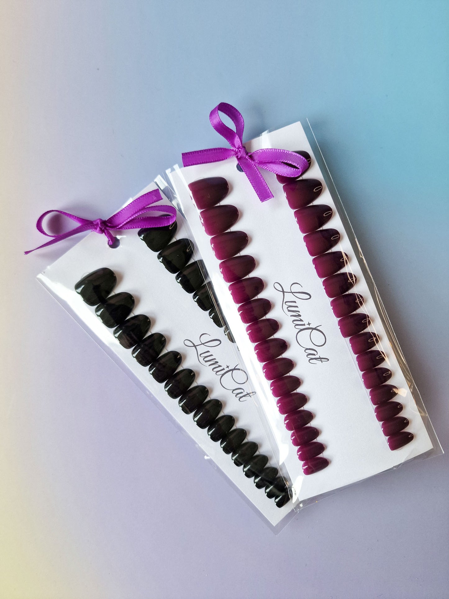 Combo: The Dark Romance Edit - Berry Bold & Blackout - Short Oval - Press-Ons