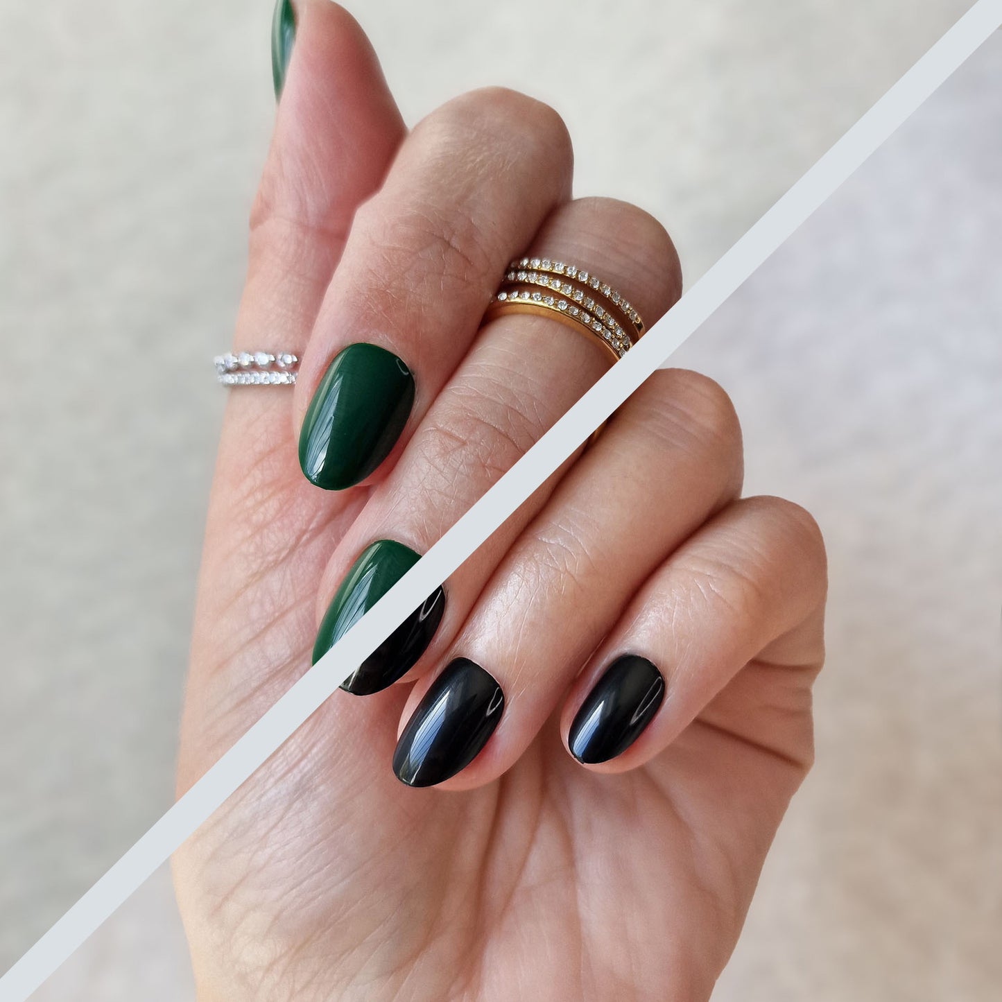 Combo: The Dark Fae Edit - Evergreen & Blackout - Short Oval - Press-Ons