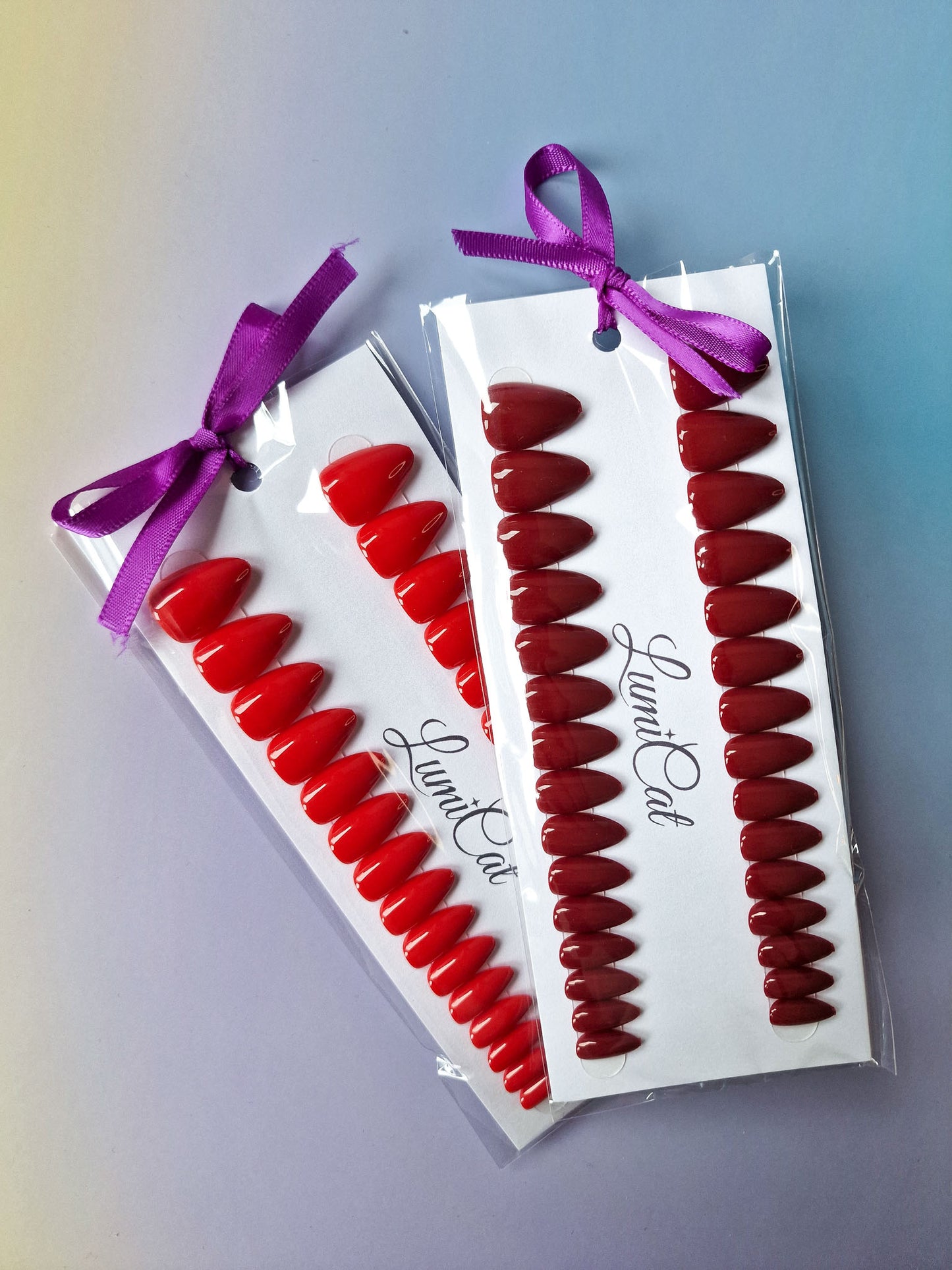 Combo: The Lipstick Edit - Main Character & Summer Wine - Short Almond - Press-Ons