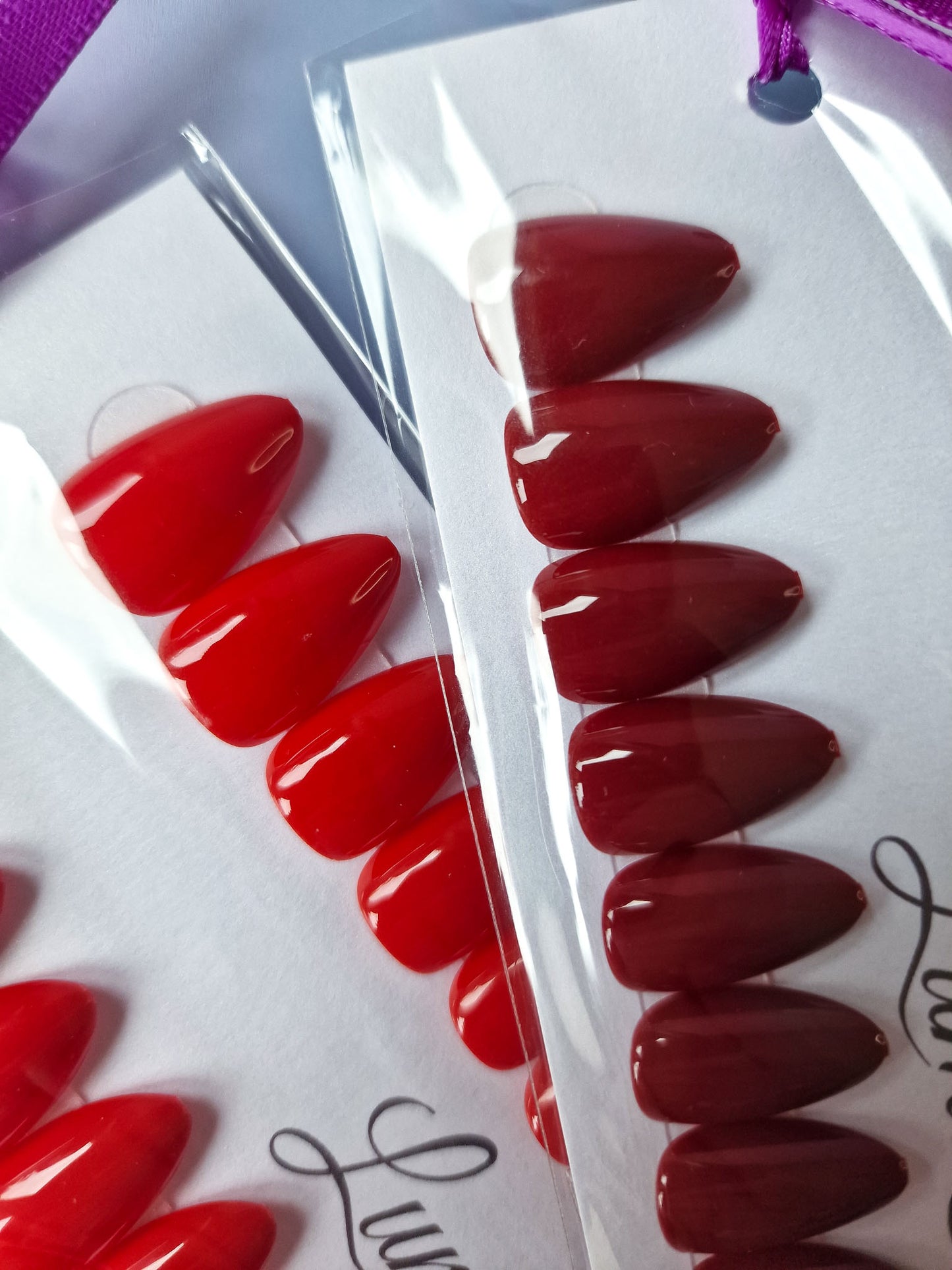 Combo: The Lipstick Edit - Main Character & Summer Wine - Short Almond - Press-Ons