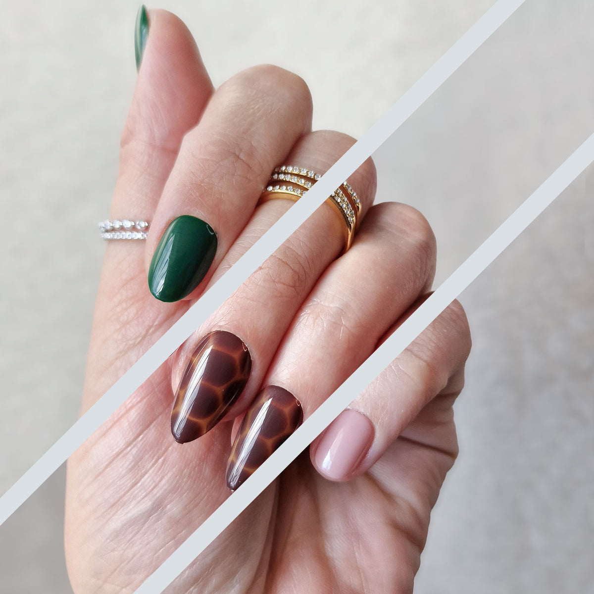 Combo: The Dark Fae Edit - Evergreen & Blackout - Short Oval - Press-Ons
