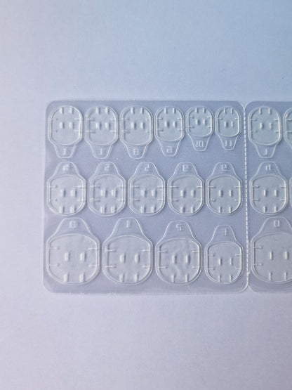 150 Klebepads S für Press-On Nails - 10 Bögen - Klebesticker