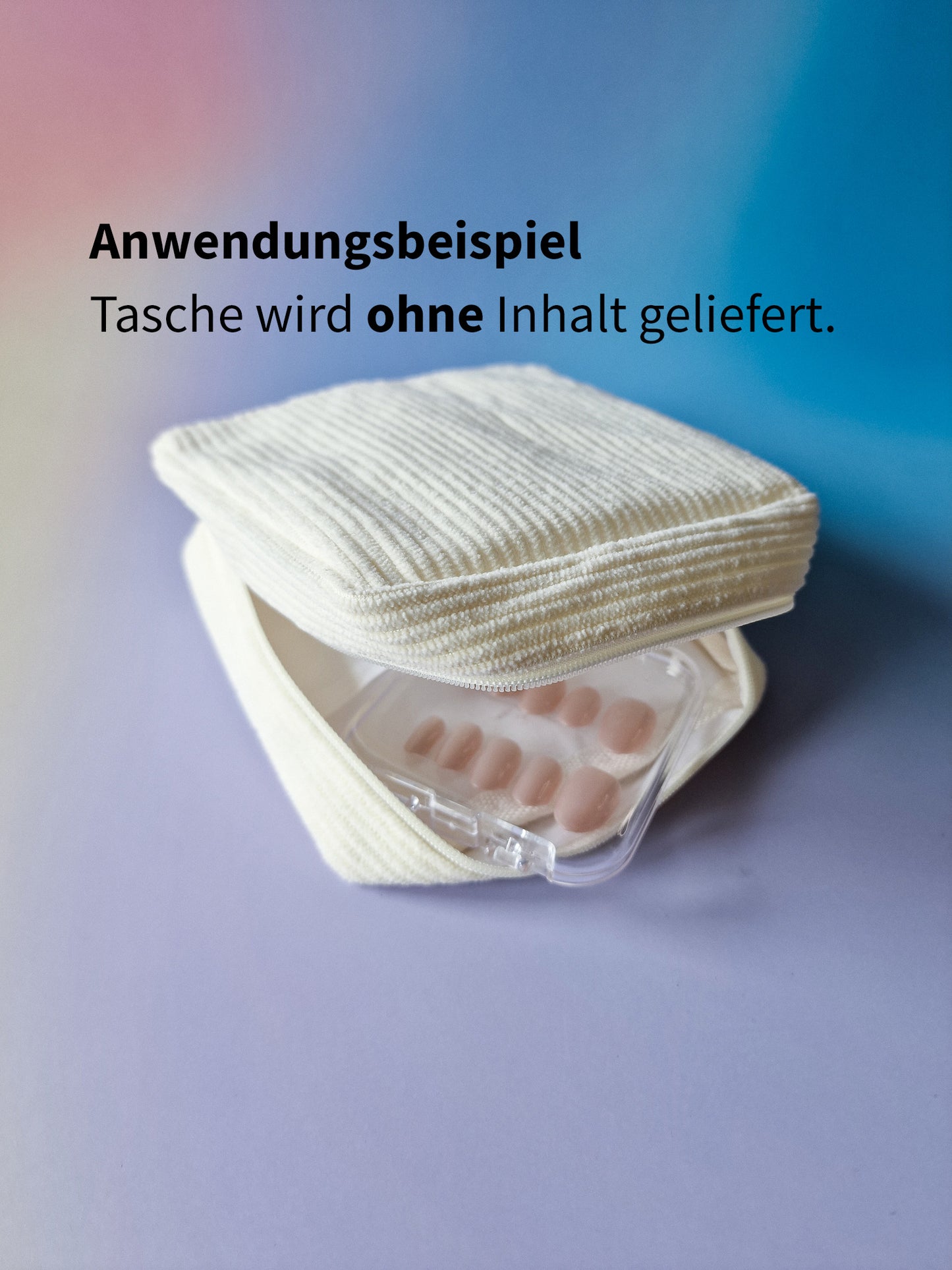 Cord Mini Bag - Maniküre- & Kosmetiktasche - creme