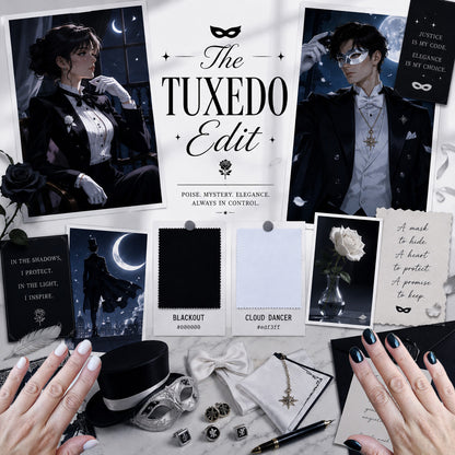 Kombi: The Tuxedo Edit - Blackout & Cloud Dancer - Extra Short Squoval - Press-Ons
