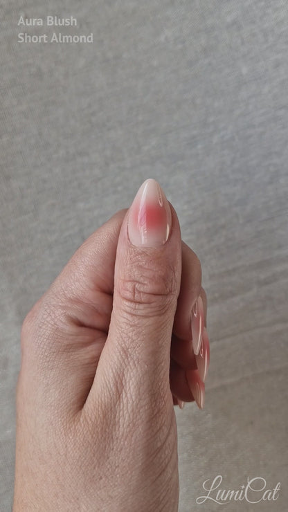 Aura Blush - Short Almond - Press-Ons