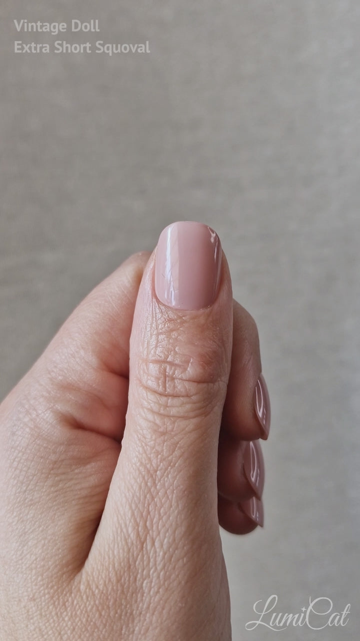 Vintage Doll Extra Short Squoval Press-On Nails
