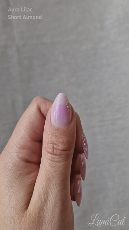 Kombi: The Aura Edit - Aura Blush & Aura Lilac - Short Almond - Press-Ons